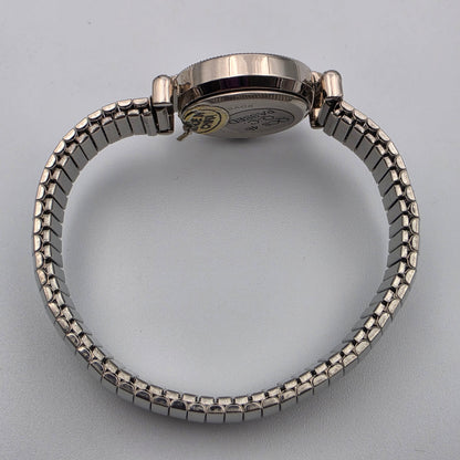 CACHÈ Silver Tone/Marcasite Stretch/Expandable Band Watch