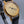 Faux Gold Coin/Black Leather Band Watch