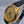 Faux Gold Coin/Black Leather Band Watch
