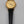 Faux Gold Coin/Black Leather Band Watch