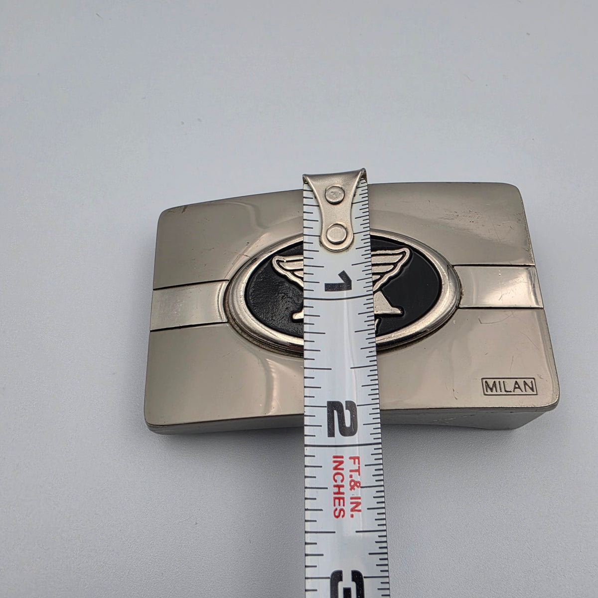 EMPORIUM ARMANI Logo Reversible Belt Buckle