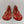 Red Felted Wool/Gold Painted Vintage 1930's-1940's Childs Christmas House Slippers