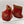 Red Felted Wool/Gold Painted Vintage 1930's-1940's Childs Christmas House Slippers