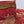 Red Felted Wool/Gold Painted Vintage 1930's-1940's Childs Christmas House Slippers