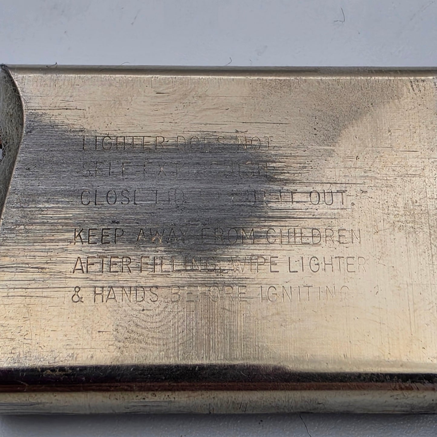 1976 ZIPPO Vintage Two Tone Gold Flame Design/Engraved/Flip Top/Windproof Lighter