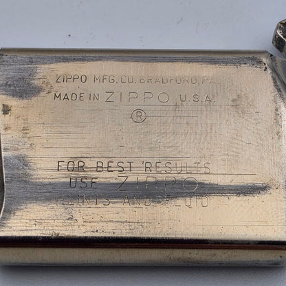 1976 ZIPPO Vintage Two Tone Gold Flame Design/Engraved/Flip Top/Windproof Lighter