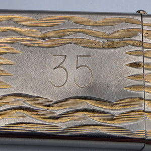 1976 ZIPPO Vintage Two Tone Gold Flame Design/Engraved/Flip Top/Windproof Lighter