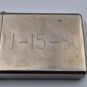 1976 ZIPPO Vintage Two Tone Gold Flame Design/Engraved/Flip Top/Windproof Lighter
