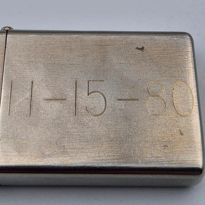 1976 ZIPPO Vintage Two Tone Gold Flame Design/Engraved/Flip Top/Windproof Lighter