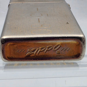 1976 ZIPPO Vintage Two Tone Gold Flame Design/Engraved/Flip Top/Windproof Lighter
