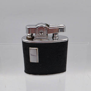 Black Leather Wrapped Ronson Standard Petrol Vintage 1930's-1940's Lighter