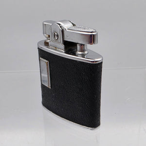 Black Leather Wrapped Ronson Standard Petrol Vintage 1930's-1940's Lighter