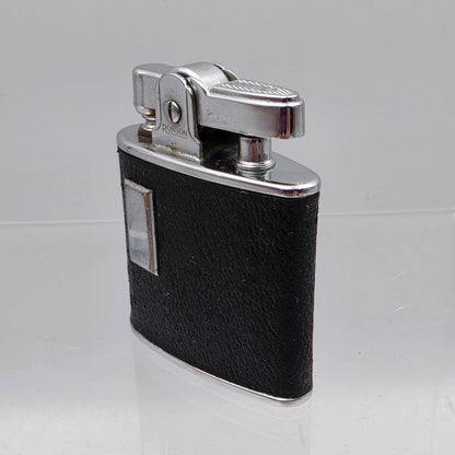 Black Leather Wrapped Ronson Standard Petrol Vintage 1930's-1940's Lighter