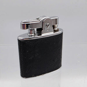 Black Leather Wrapped Ronson Standard Petrol Vintage 1930's-1940's Lighter