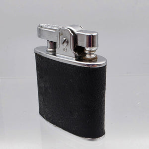 Black Leather Wrapped Ronson Standard Petrol Vintage 1930's-1940's Lighter