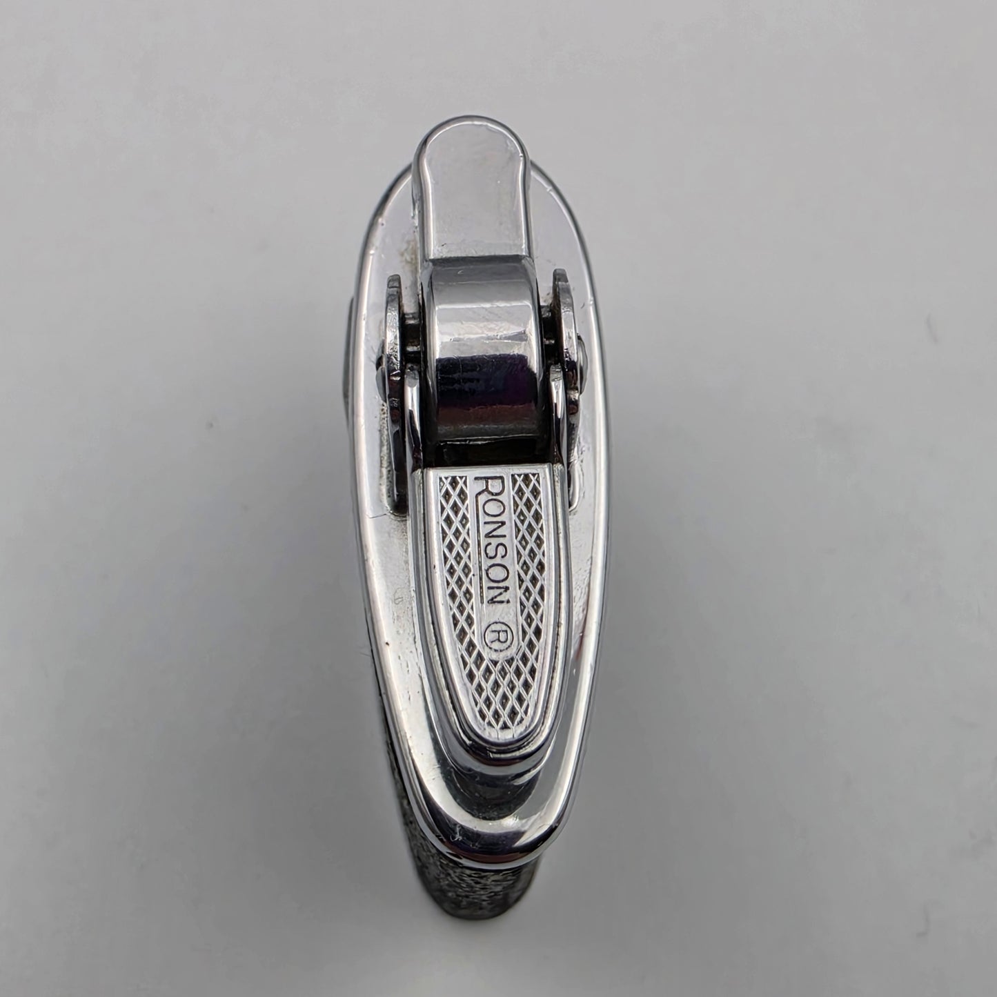 Black Leather Wrapped Ronson Standard Petrol Vintage 1930's-1940's Lighter