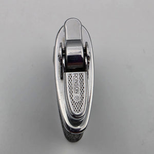 Black Leather Wrapped Ronson Standard Petrol Vintage 1930's-1940's Lighter
