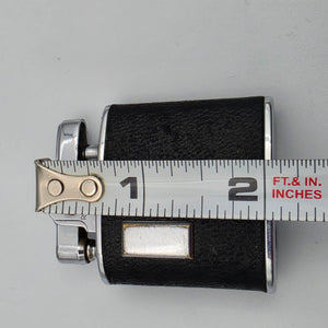 Black Leather Wrapped Ronson Standard Petrol Vintage 1930's-1940's Lighter