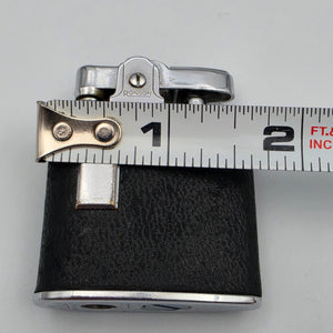 Black Leather Wrapped Ronson Standard Petrol Vintage 1930's-1940's Lighter