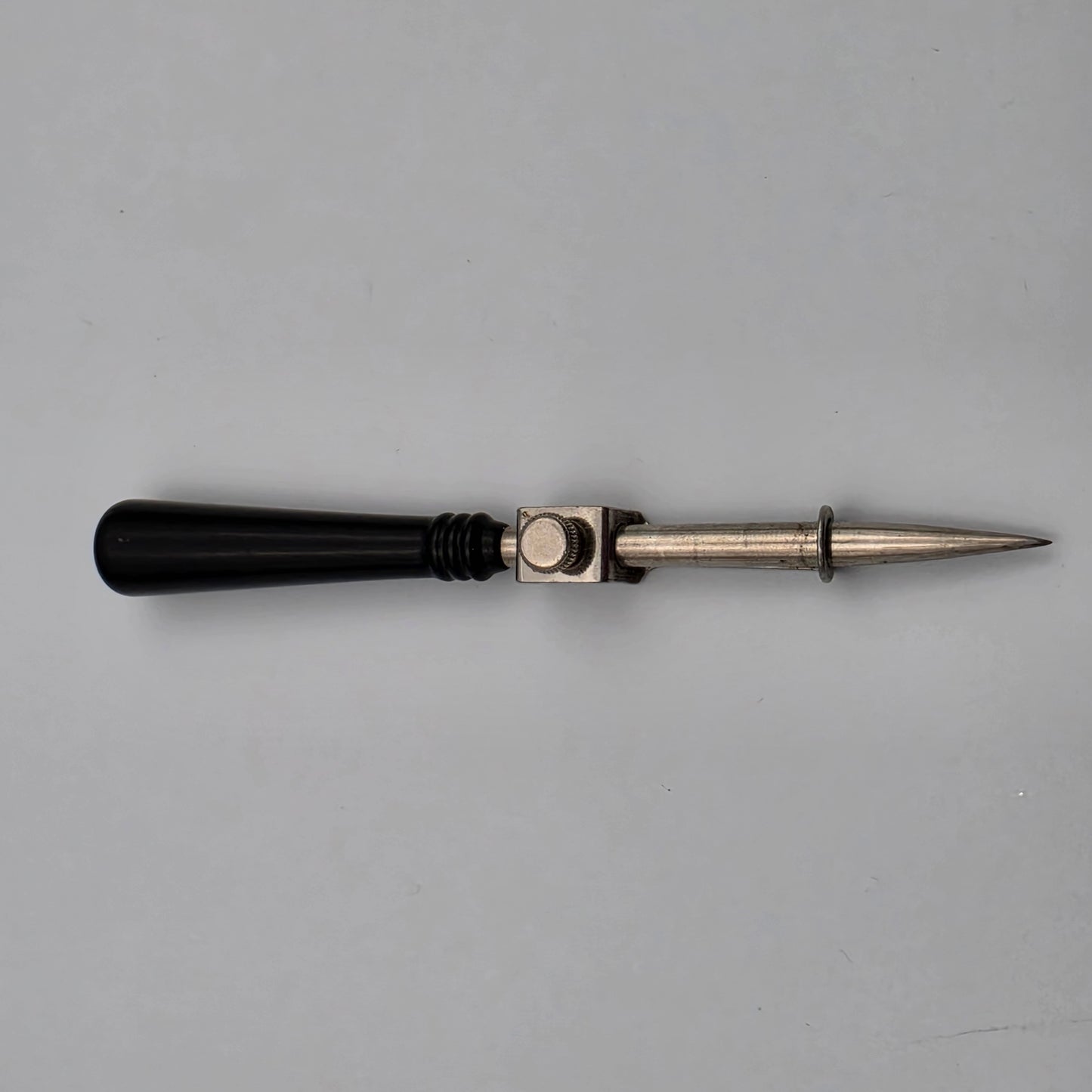 Vintage 1900's Tailor Straight Awl With Adjustable Stop