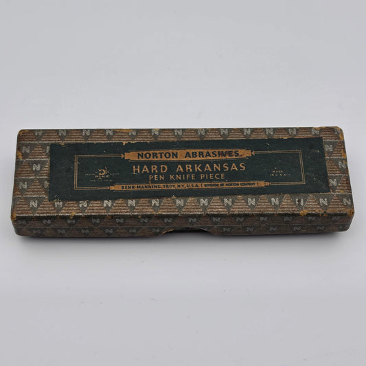 NORTON ABRASIVES Hard Arkansas "Pen Knife Piece" Oilstone Size 4 HB-14