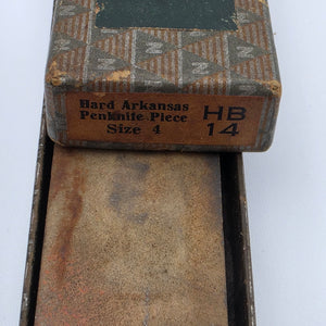 NORTON ABRASIVES Hard Arkansas "Pen Knife Piece" Oilstone Size 4 HB-14