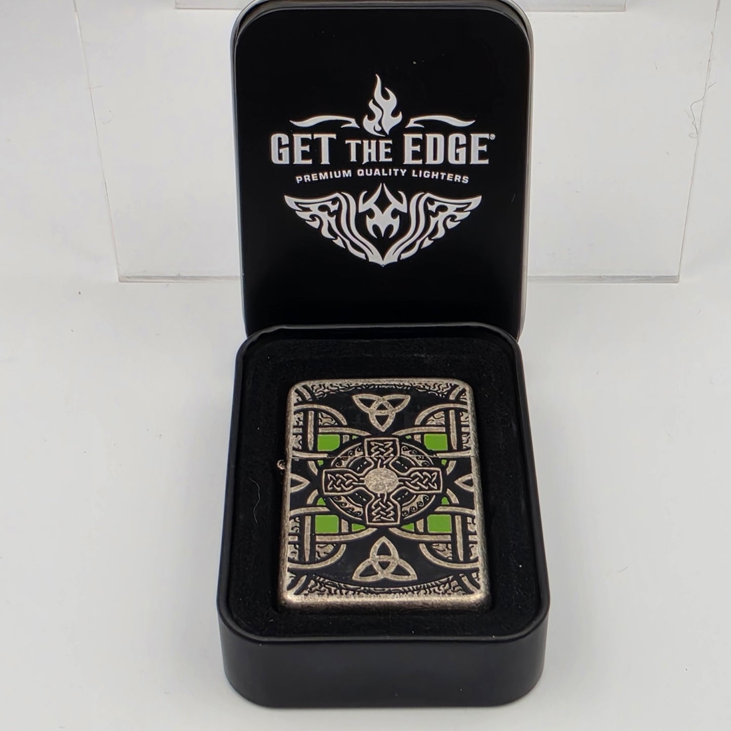 GET THE EDGE Celtic Windproof/Flip Top Lighter