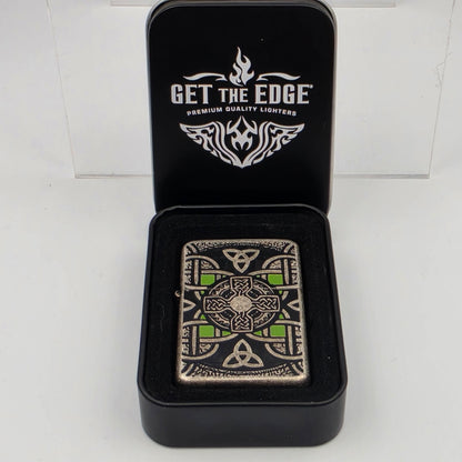 GET THE EDGE Celtic Windproof/Flip Top Lighter