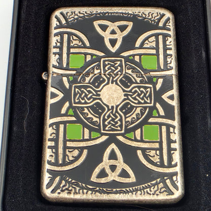 GET THE EDGE Celtic Windproof/Flip Top Lighter