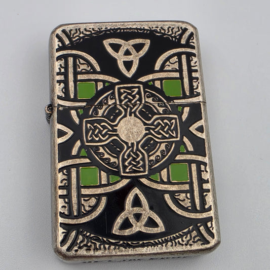 GET THE EDGE Celtic Windproof/Flip Top Lighter