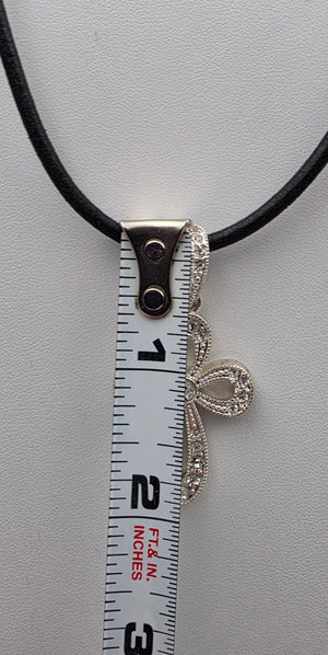 PREMIER DESIGNS Silver Tone/Crystal Rhinestone Looped Cross Pendant