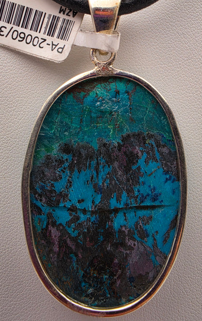 Shattukite/Sterling Silver Oval Statement Pendant