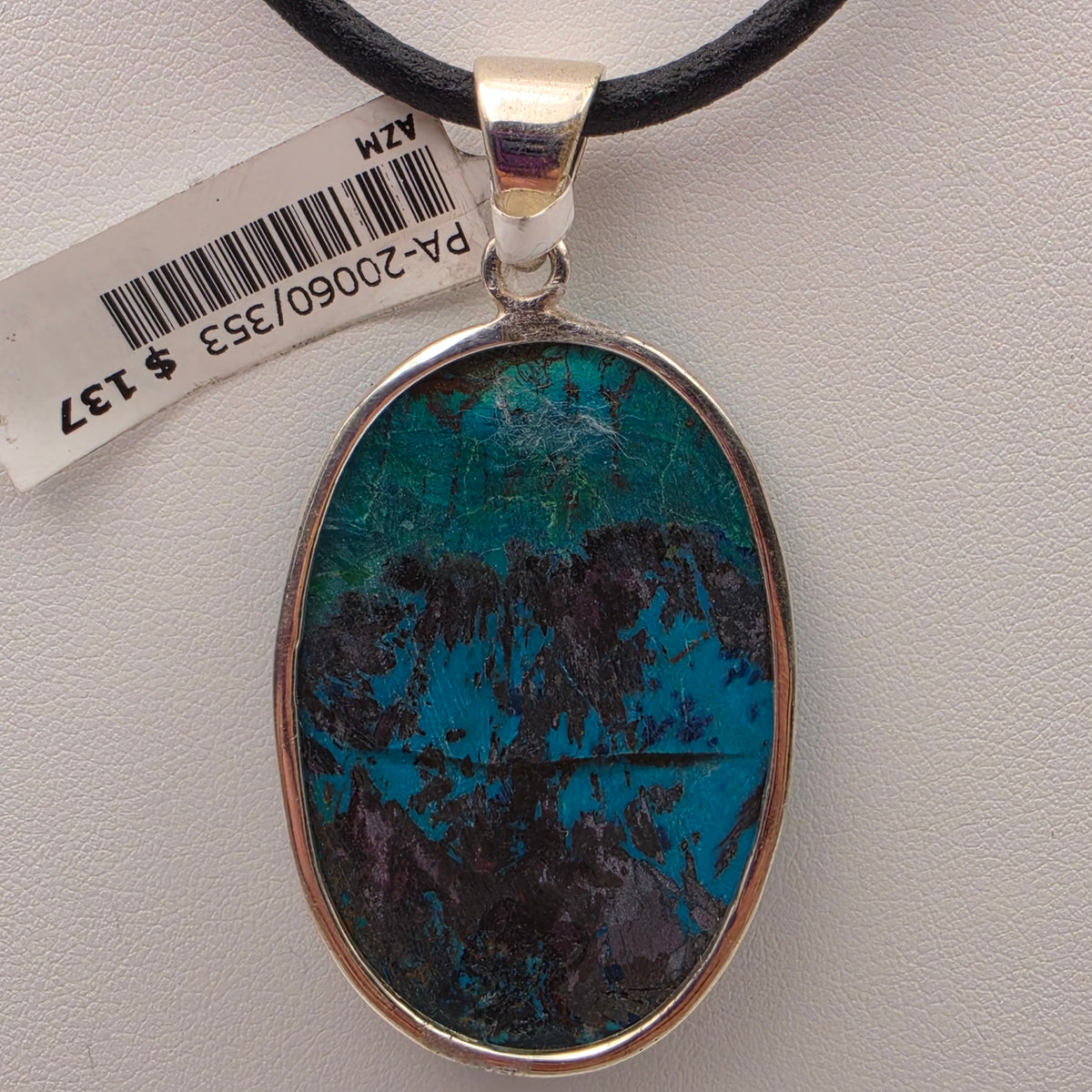 Shattukite/Sterling Silver Oval Statement Pendant