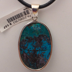 Shattukite/Sterling Silver Oval Statement Pendant