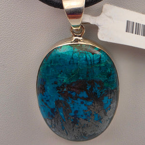Shattukite/Sterling Silver Oval Statement Pendant
