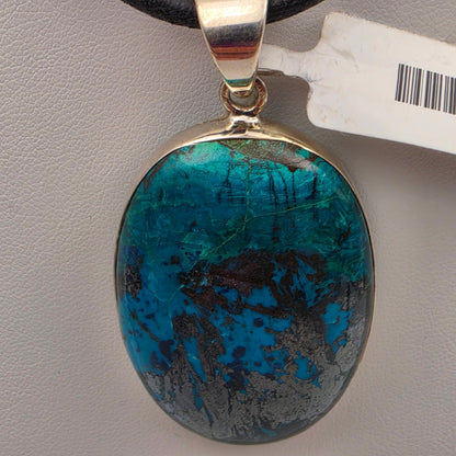 Shattukite/Sterling Silver Oval Statement Pendant