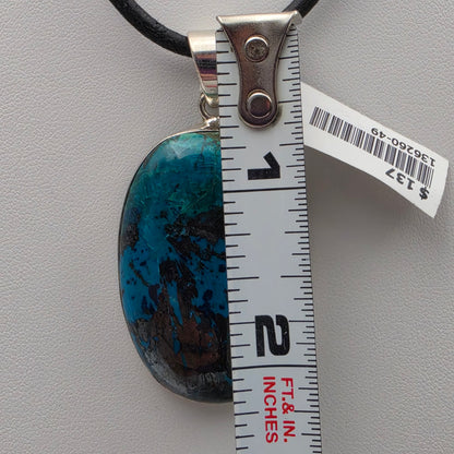 Shattukite/Sterling Silver Oval Statement Pendant