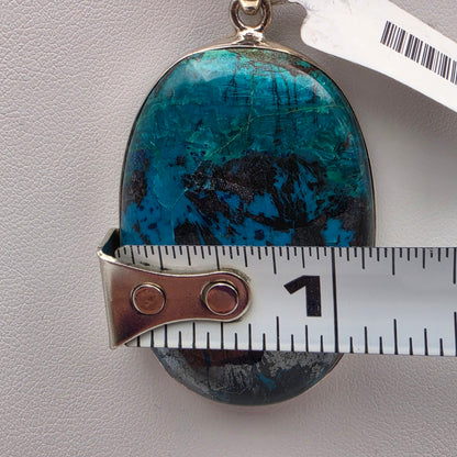 Shattukite/Sterling Silver Oval Statement Pendant