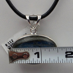 Labradorite Cabochon/Sterling Silver 1.5" Oblong Pendant