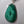 Malachite/Sterling Silver Pear  Shaped 3.5