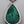 Malachite/Sterling Silver Pear  Shaped 3.5