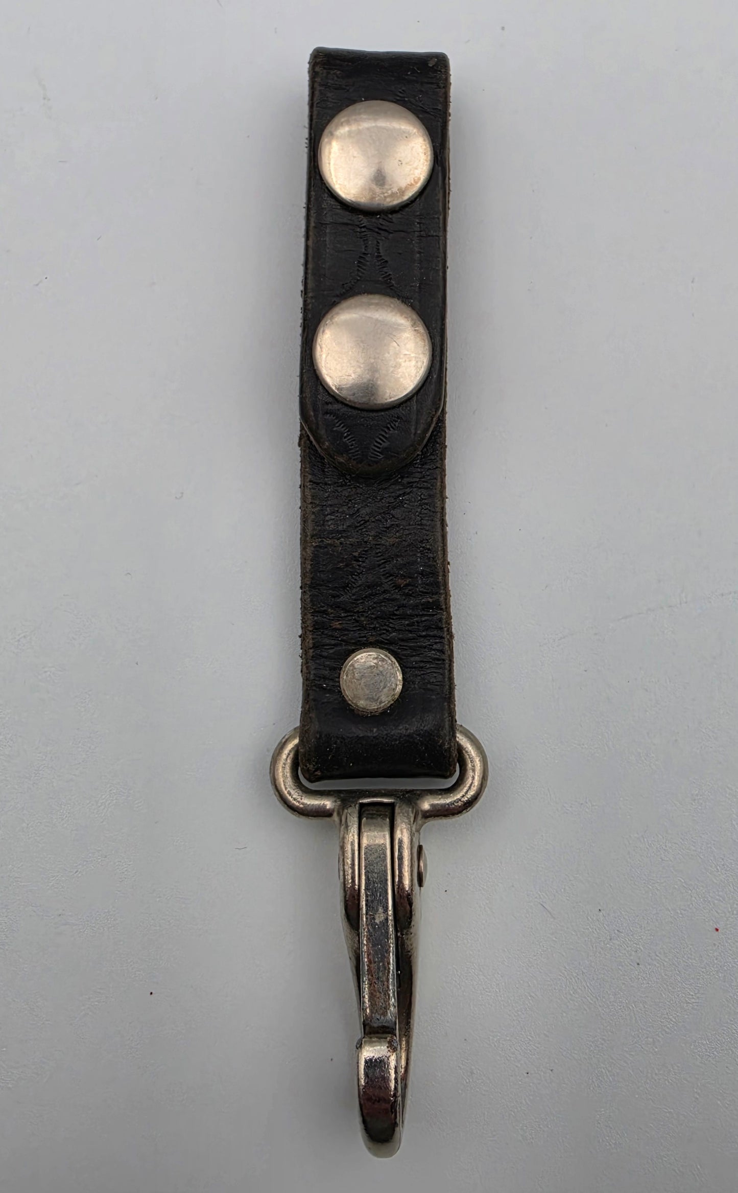 Black Leather/Belt Loop Key Ring Holder