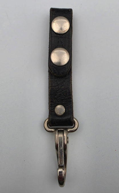 Black Leather/Belt Loop Key Ring Holder