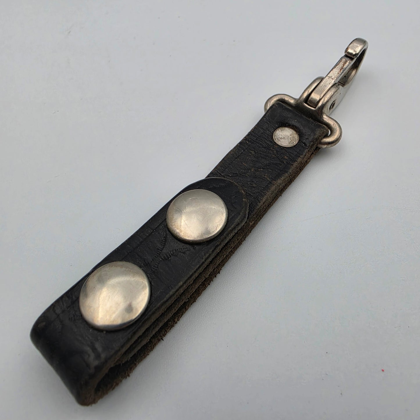 Black Leather/Belt Loop Key Ring Holder