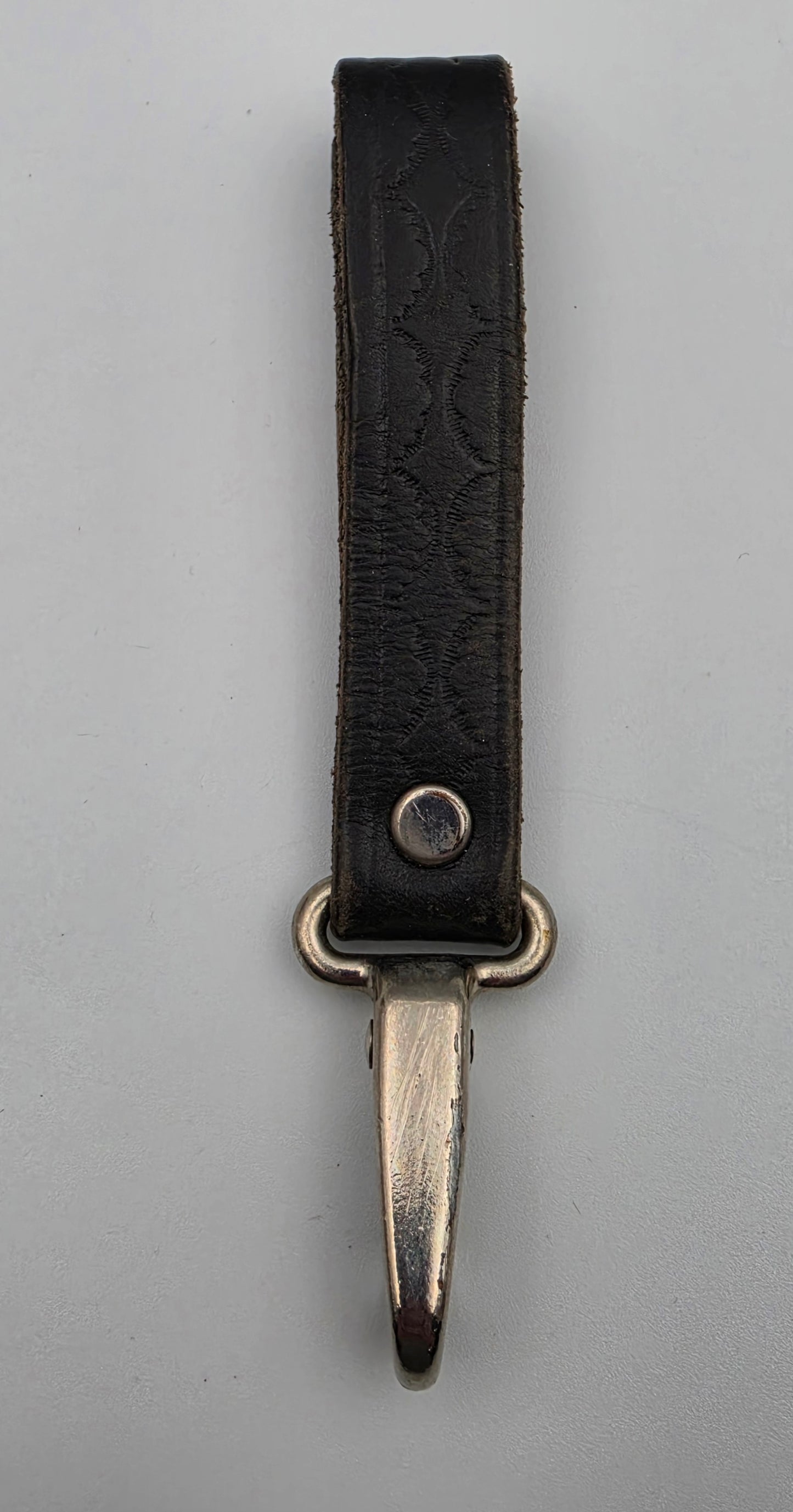 Black Leather/Belt Loop Key Ring Holder