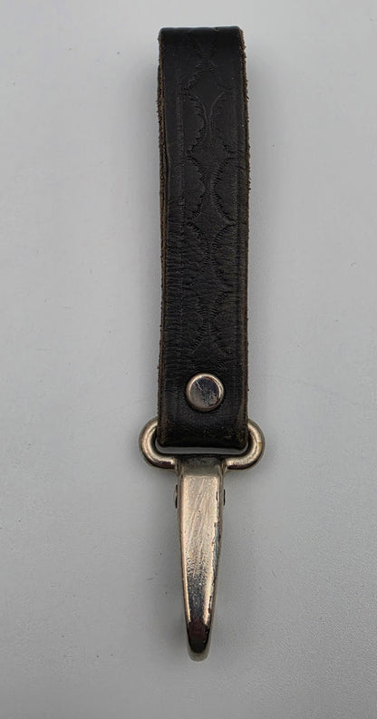 Black Leather/Belt Loop Key Ring Holder
