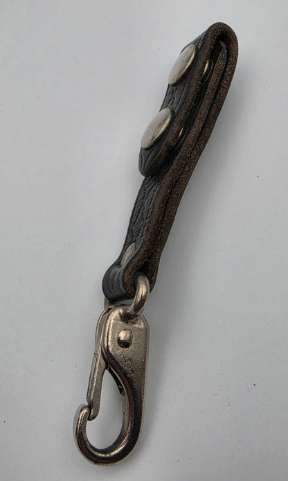 Black Leather/Belt Loop Key Ring Holder