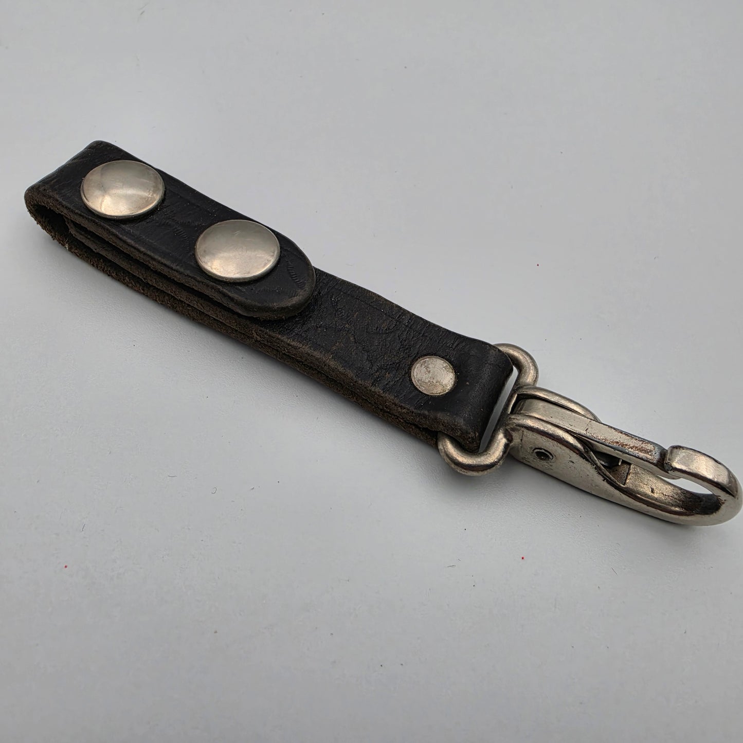 Black Leather/Belt Loop Key Ring Holder