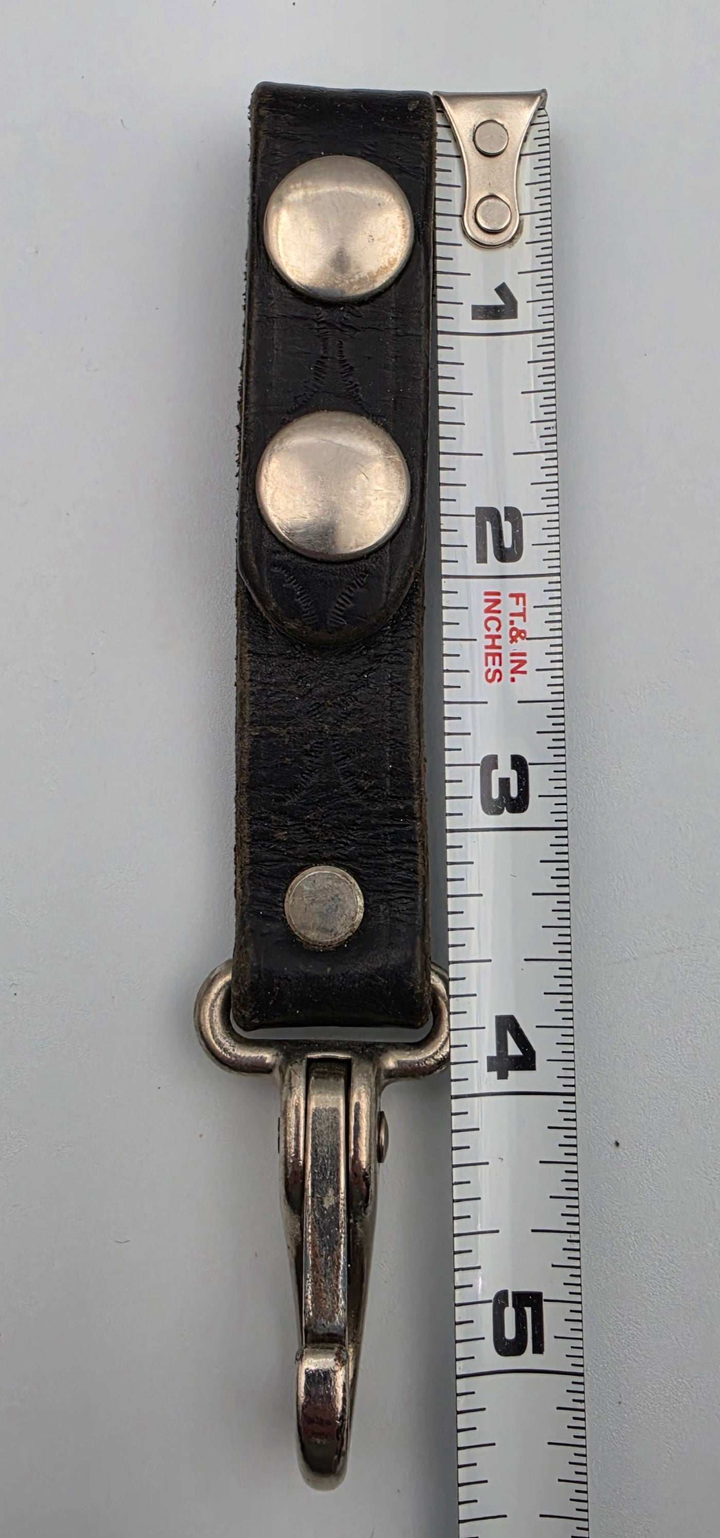 Black Leather/Belt Loop Key Ring Holder