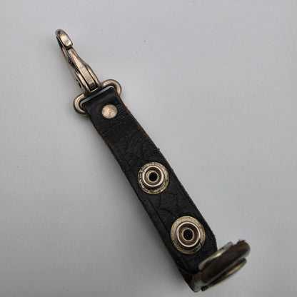 Black Leather/Belt Loop Key Ring Holder
